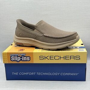 Skechers Men's 13 Shoes Brown Slip Ins Loafers Walking Relaxed Comfort 205451